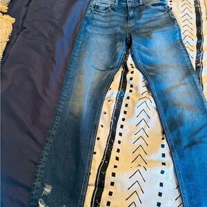 KanCan Distressed Blue Straight Leg Jeans